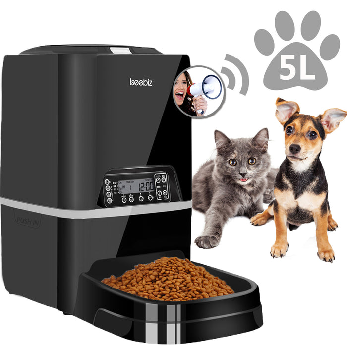 ISEEBIZ 5L Timed Automatic Pet Feeder
