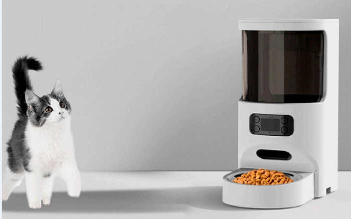 ISEEBIZ 4L Automatic Pet Feeder with Voice Recording