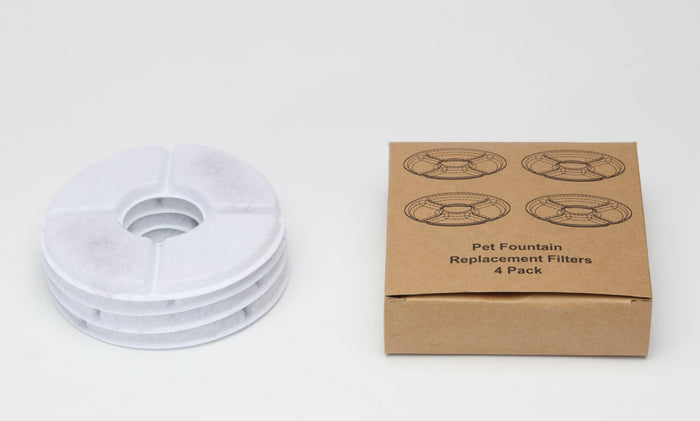 ISEEBIZ Replacement Filters for Pet Water Fountain, 4-Pack
