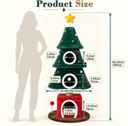 64-inch Christmas cat tree dimensions and condo opening sizes