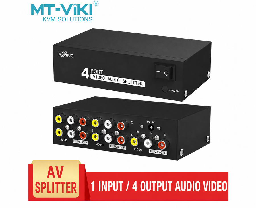 ES-Tune 1x4 RCA Audio Video Distribution Amplifier