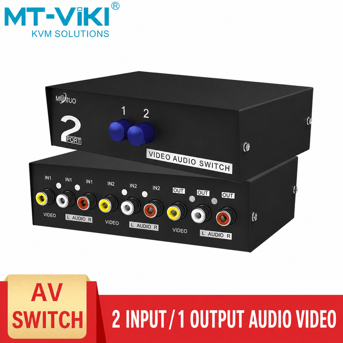 ISEEBIZ Bidirectional 8-Port RCA Audio Video Switch