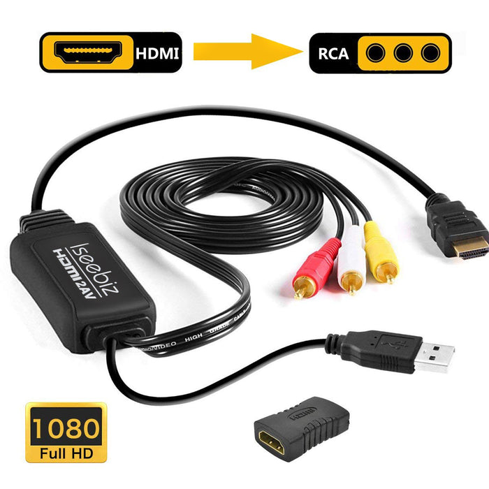ISEEBIZ 1080p HDMI to RCA Composite Converter