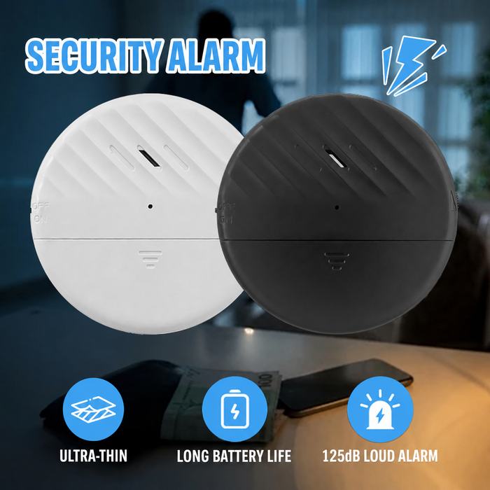 ISEEBIZ 125dB Ultra-Thin Window and Door Vibration Alarm
