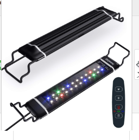 水槽照明 LED 水槽 ライト アクアリウムライト 5色 熱帯魚ライト タイマー(6/10/12H/不定時) 3つの照明モード 10段階明るさ調整 スライド式 120個LED 106cm-130cm 長寿命 省エネ 熱帯魚 観賞魚 飼育 水草 育成 アルミ合金シェル ブラック