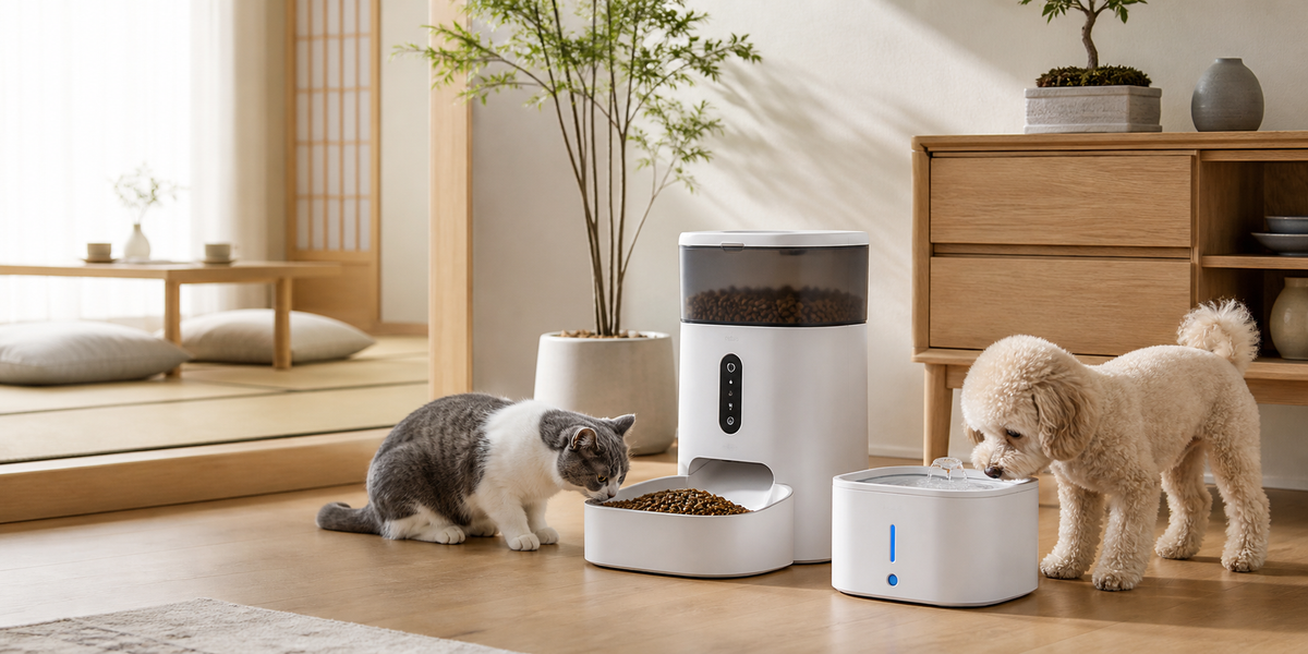 ISEEBIZ smart pet feeding lifestyle scene