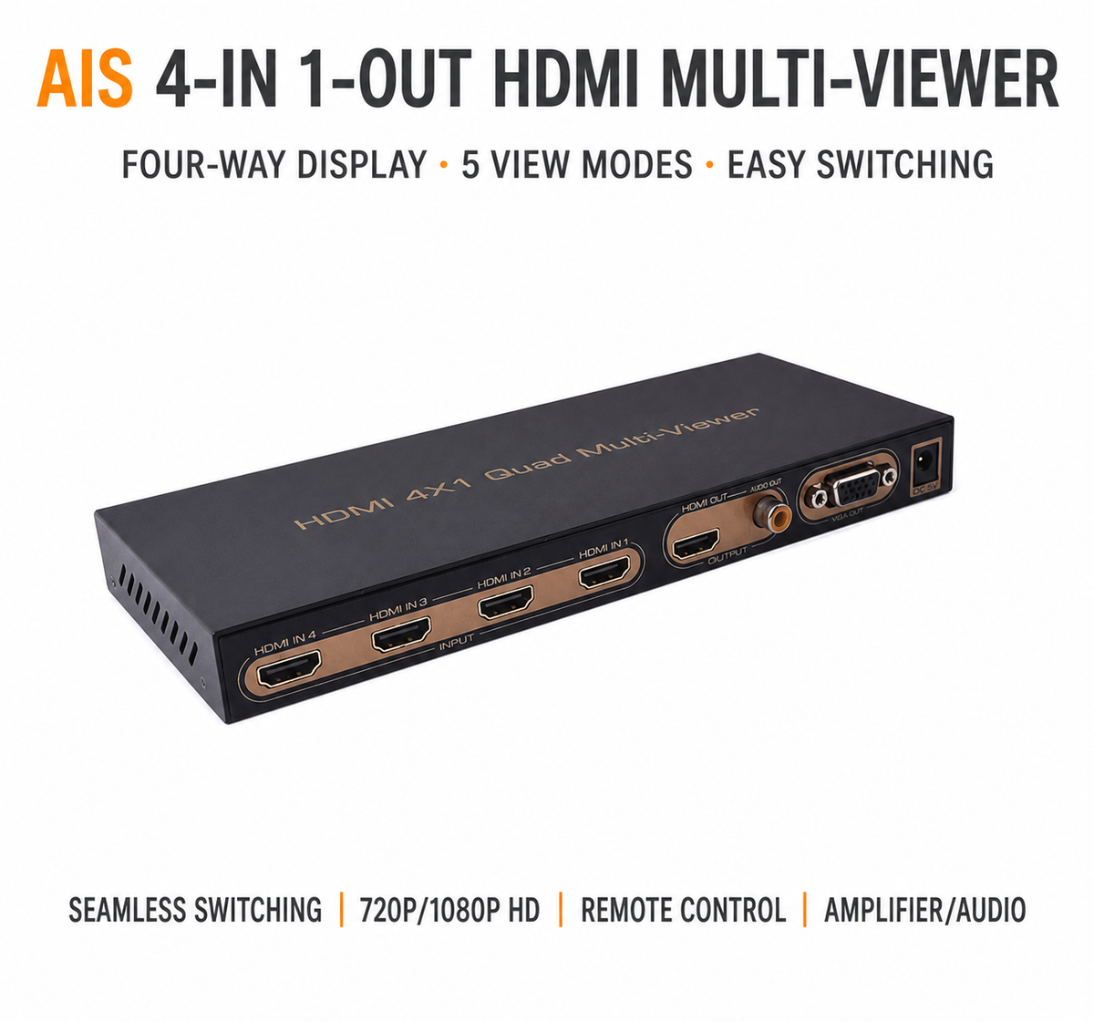 ES-Tune 4x2 HDMI Multi-Viewer Matrix Switch