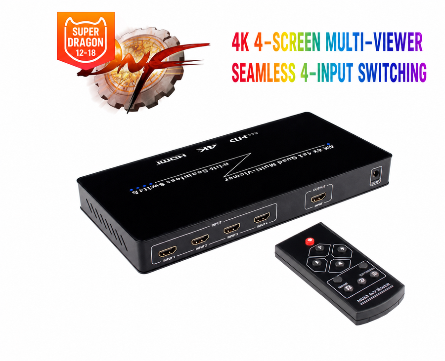 ISEEBIZ 5x1 4K HDMI Multi-Viewer Switch
